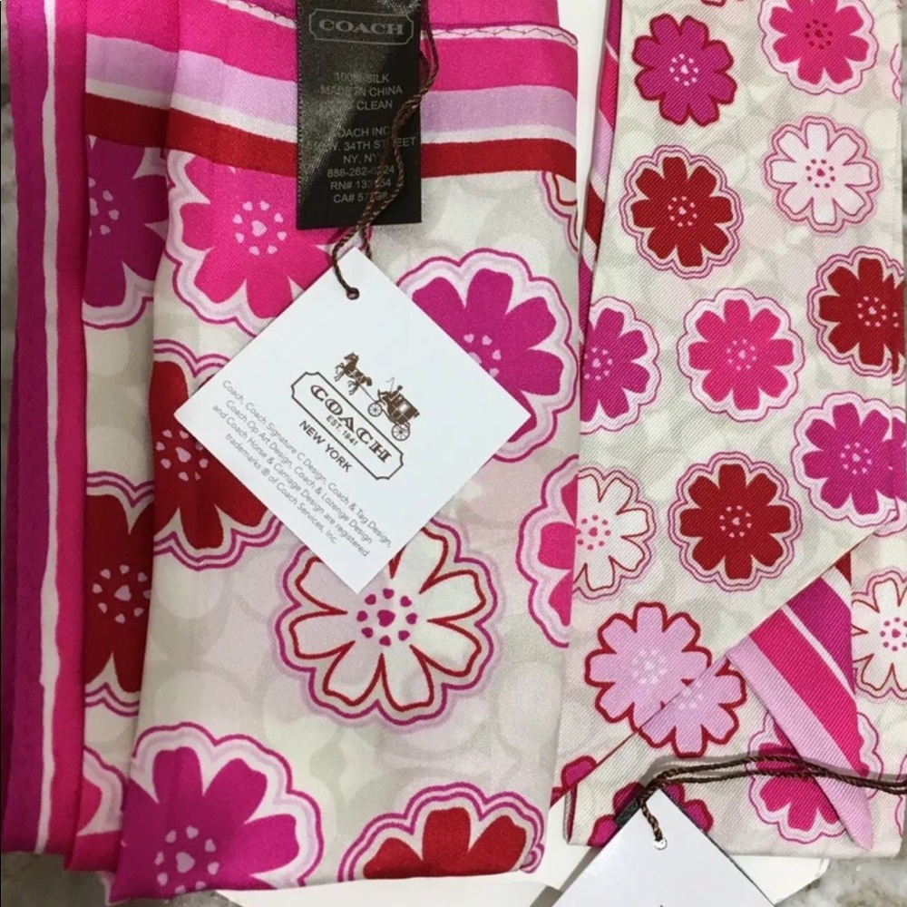 Coach Bundle-(2) Bandana & Scarf Hair or Bag Tie